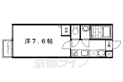 フラッティ四条大宮2 1Kの間取図画像