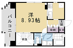 セントポーリア西大路七条 6階1Kの間取り