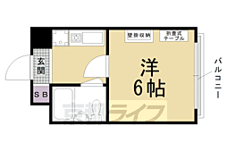 ＫＴマンション 2階1Kの間取り