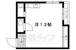 ハイムいすず 2階ワンルームの間取り