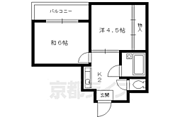 ラ・ヴァリエ 5階2Kの間取り