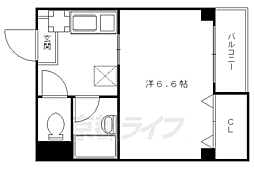 京阪本線 祇園四条駅 徒歩5分の賃貸マンション 3階1Kの間取り