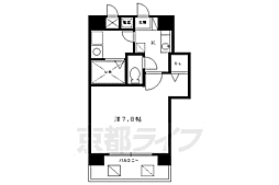 京阪本線 三条駅 徒歩4分の賃貸マンション 4階1Kの間取り