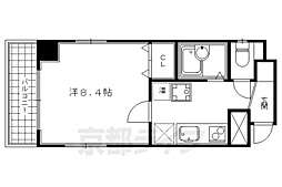 京阪本線 三条駅 徒歩9分の賃貸マンション 3階1Kの間取り
