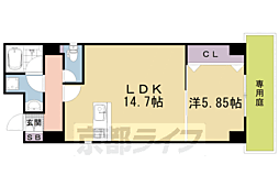 キンブリッジ壬生西院駅前 1階1LDKの間取り