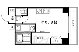 Ａｒｔ　ｄｅ　ｖｉｖｒｅ　四条 7階ワンルームの間取り