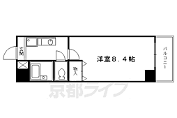 ビクトワール二条 1Kの間取図画像
