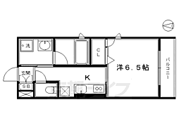 京阪本線 清水五条駅 徒歩11分の賃貸マンション 3階1Kの間取り