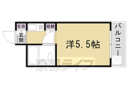 ピープル松倉 4階1Kの間取り
