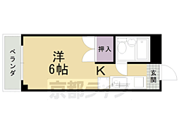 コーポラス音戸山 2階1Kの間取り
