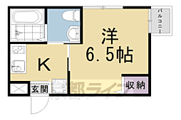 京阪本線 清水五条駅 徒歩8分の賃貸マンション 3階1Kの間取り