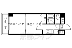 京阪本線 祇園四条駅 徒歩10分の賃貸マンション 3階2Kの間取り