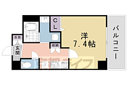 JR東海道・山陽本線 京都駅 徒歩10分の賃貸マンション 2階1Kの間取り