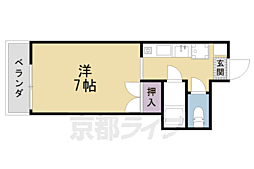 清和マンション 3階1Kの間取り