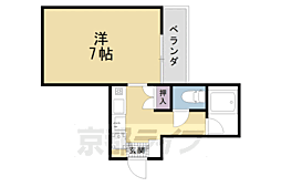 清和マンション 1階1Kの間取り