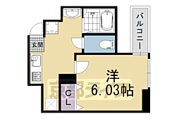 Ｒｏｙａｌ烏丸 4階1Kの間取り