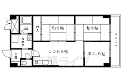 光和ビル松本 3階2LDKの間取り