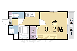 クオリエ丹波口駅前 1Kの間取図画像