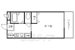 サーティフル新二条 1Kの間取図画像