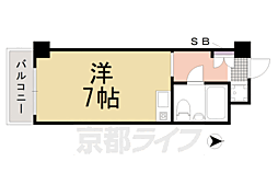 ライオンズマンション御池通 ワンルームの間取図画像