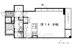 清淳西陣 ワンルームの間取図画像