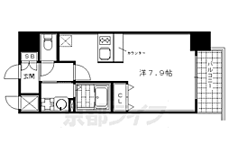 プレサンス京都四条河原町ネクステージ ワンルームの間取図画像