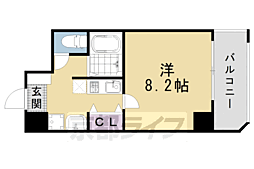 ミルフローラSK二条 1Kの間取図画像