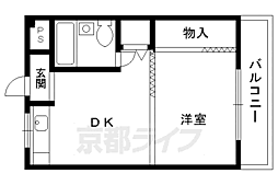 セラ御池 1DKの間取図画像