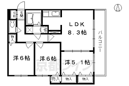 エルソレイユ 3LDKの間取図画像