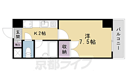 フォレスト七条 1Kの間取図画像