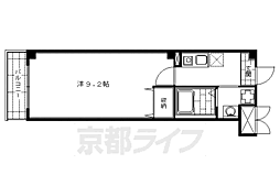 シェソワ東洞院 1Kの間取図画像