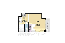 アーバンアレイ 1Kの間取図画像