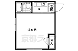 ヴィラ吉祥院 1Kの間取図画像