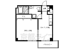 押小路・フラット 1DKの間取図画像