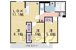 D-ROOM京都壬生 3LDKの間取図画像