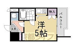 ライオンズマンション京都河原町 ワンルームの間取図画像