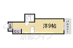 サンステージ21 1Kの間取図画像