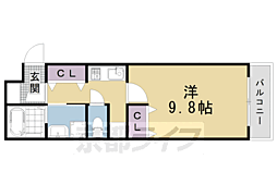エクラン二条城 1Kの間取図画像