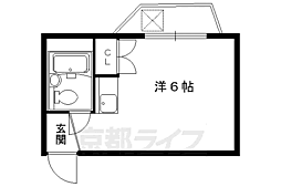 ベルファム西院 ワンルームの間取図画像