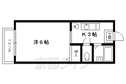 ハイツはなみずき 1Kの間取図画像