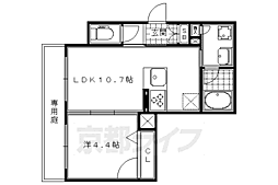 イストワール御池 1LDKの間取図画像
