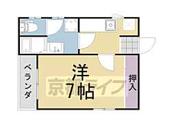 ドーリア花園 1Kの間取図画像