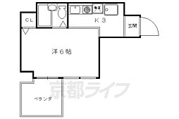 Gloire烏丸五条 1Kの間取図画像