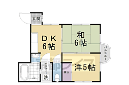 マンション丸高 2DKの間取図画像