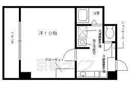 アルトシュロス四条大宮 1Kの間取図画像