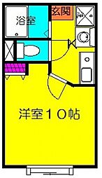 バルパレーアトリエ2 1Kの間取図画像