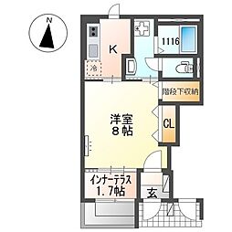 Ｃｉｅｌ ｅｔｏｉｌｅ　（シエルエトワール） 1階1Kの間取り