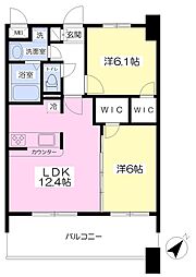 ランドマーク松島 2LDKの間取図画像