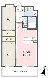 グランディール 2LDKの間取図画像