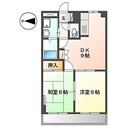 ドリーム・ハウス 2DKの間取図画像